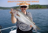 Striper fishing guide service